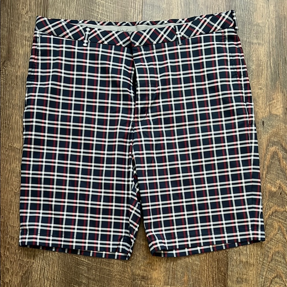 Men's Plaid Shorts - Blue, Red, White